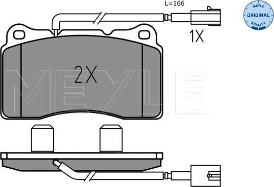 Meyle 025 237 5716 - Тормозные колодки, дисковые, комплект autospares.lv