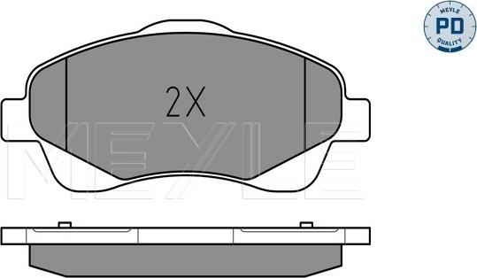 Meyle 025 237 6819/PD - Тормозные колодки, дисковые, комплект autospares.lv