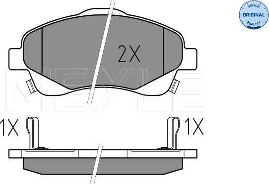 Meyle 025 237 6819/W - Тормозные колодки, дисковые, комплект autospares.lv