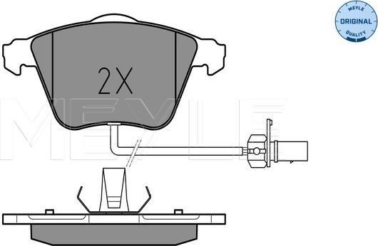 Meyle 025 237 6220/W - Тормозные колодки, дисковые, комплект autospares.lv