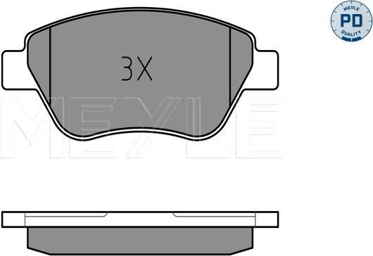 Meyle 025 237 0517/PD - Тормозные колодки, дисковые, комплект autospares.lv