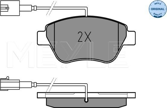 Meyle 025 237 0617/W - Тормозные колодки, дисковые, комплект autospares.lv