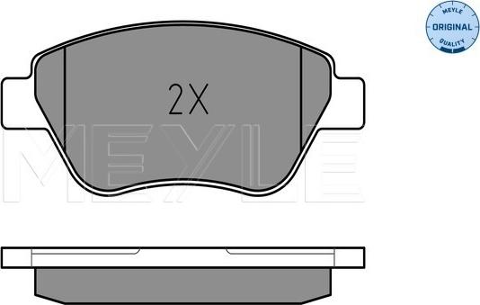 Meyle 025 237 0617/W - Тормозные колодки, дисковые, комплект autospares.lv