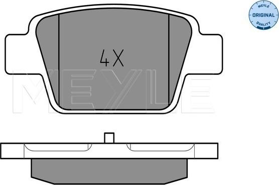 Meyle 025 237 1415 - Тормозные колодки, дисковые, комплект autospares.lv