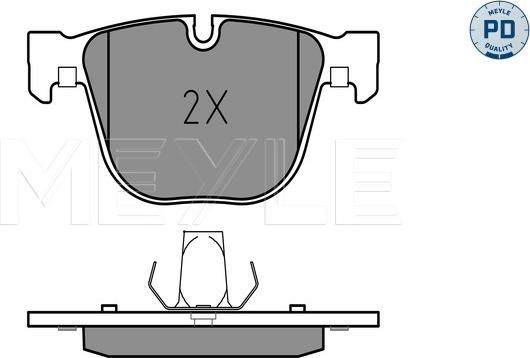 Meyle 025 237 3116/PD - Тормозные колодки, дисковые, комплект autospares.lv