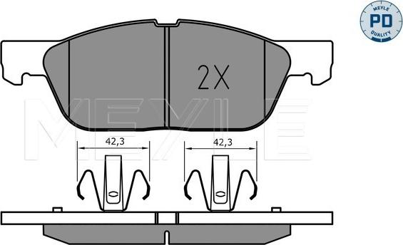 Meyle 025 224 1219 - Тормозные колодки, дисковые, комплект autospares.lv