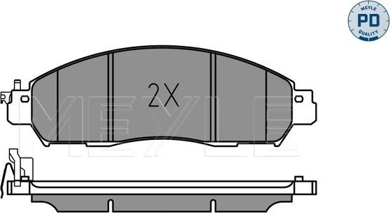 Meyle 025 224 3917/PD - Тормозные колодки, дисковые, комплект autospares.lv