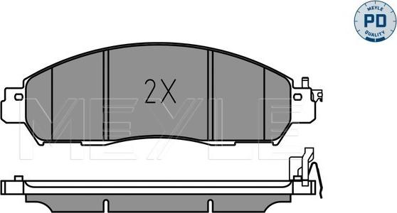 Meyle 025 224 3917/PD - Тормозные колодки, дисковые, комплект autospares.lv