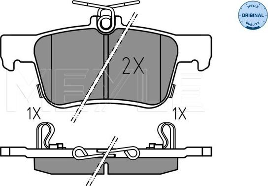 Meyle 025 224 2915 - Тормозные колодки, дисковые, комплект autospares.lv