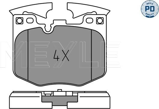 Meyle 025 224 2520/PD - Тормозные колодки, дисковые, комплект autospares.lv