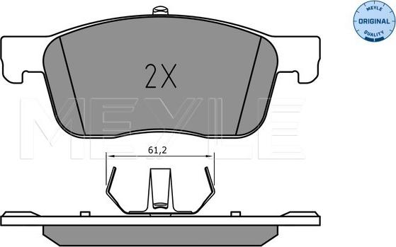 Meyle 025 225 9417 - Тормозные колодки, дисковые, комплект autospares.lv