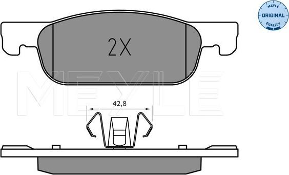 Meyle 025 225 2517 - Тормозные колодки, дисковые, комплект autospares.lv