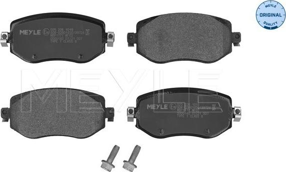 Meyle 025 226 1019 - Тормозные колодки, дисковые, комплект autospares.lv