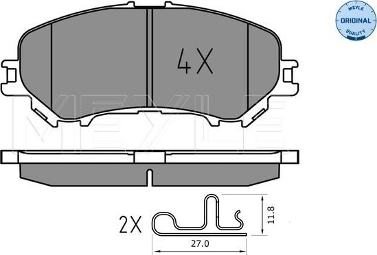 Meyle 025 220 6518 - Тормозные колодки, дисковые, комплект autospares.lv