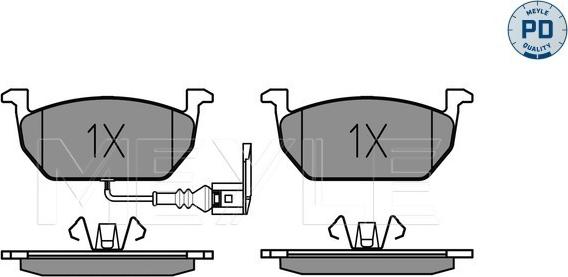 Meyle 025 220 3517/PD - Тормозные колодки, дисковые, комплект autospares.lv