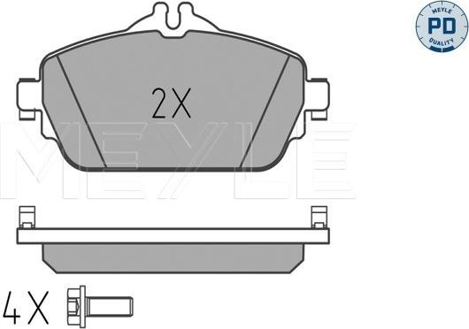 Meyle 025 220 3219/PD - Тормозные колодки, дисковые, комплект autospares.lv