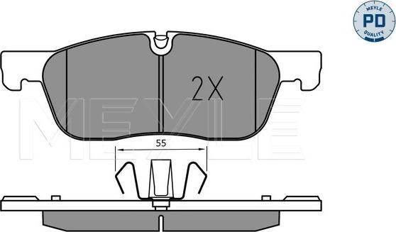 Meyle 025 221 4519/PD - Тормозные колодки, дисковые, комплект autospares.lv