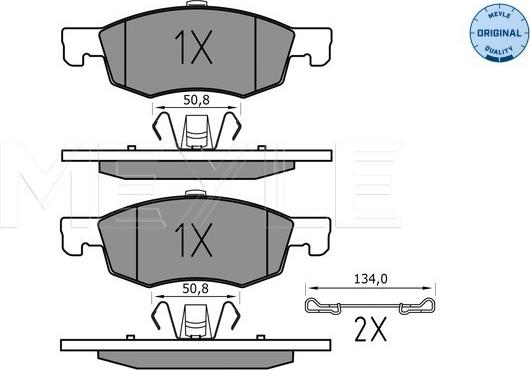 Meyle 025 221 4317 - Тормозные колодки, дисковые, комплект autospares.lv