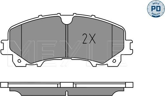 Meyle 025 221 1716/PD - Тормозные колодки, дисковые, комплект autospares.lv