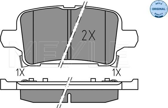 Meyle 025 221 2917 - Тормозные колодки, дисковые, комплект autospares.lv