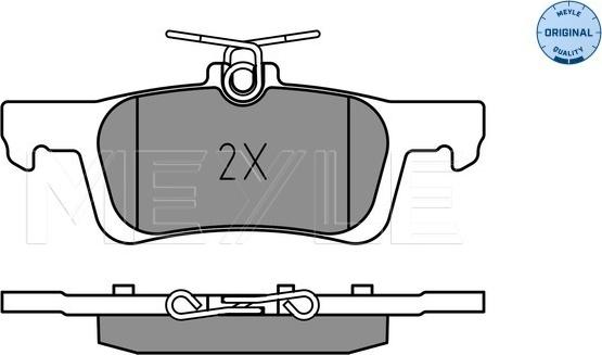 Meyle 025 228 0714 - Тормозные колодки, дисковые, комплект autospares.lv