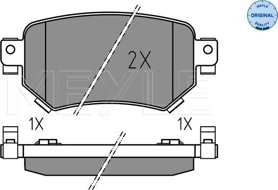 Meyle 025 223 4915 - Тормозные колодки, дисковые, комплект autospares.lv