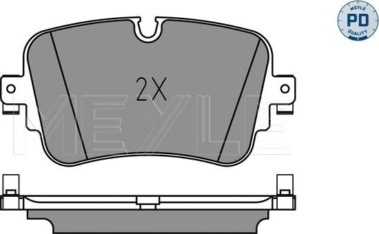 Meyle 025 223 0717/PD - Тормозные колодки, дисковые, комплект autospares.lv