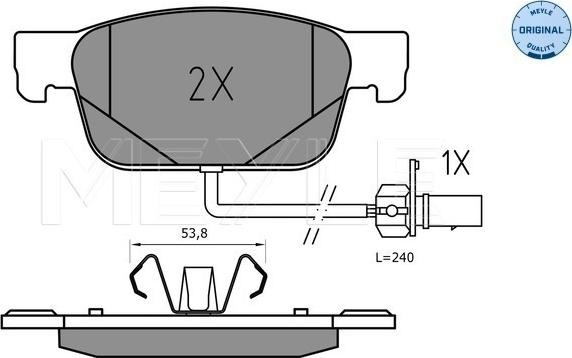 Meyle 025 223 8317 - Тормозные колодки, дисковые, комплект autospares.lv