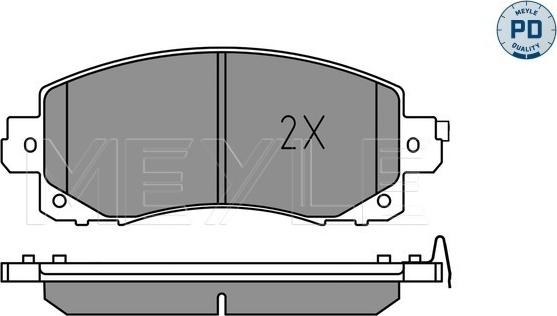 Meyle 025 222 0117/PD - Тормозные колодки, дисковые, комплект autospares.lv