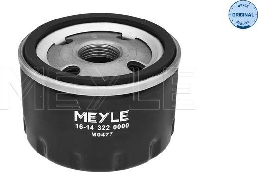 Meyle 16-14 322 0000 - Масляный фильтр autospares.lv