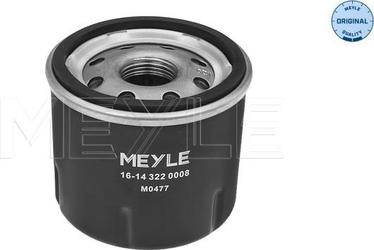 Meyle 16-14 322 0008 - Масляный фильтр autospares.lv