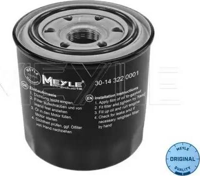 Meyle 30-14 322 0001 - Масляный фильтр autospares.lv