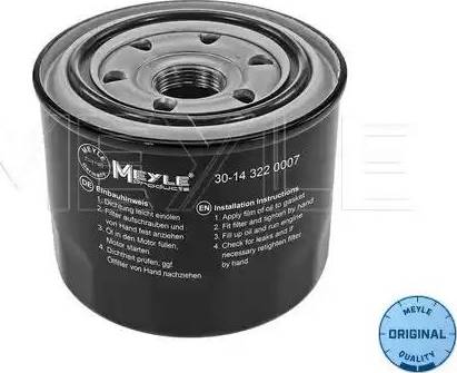 Meyle 30-14 322 0007 - Масляный фильтр autospares.lv