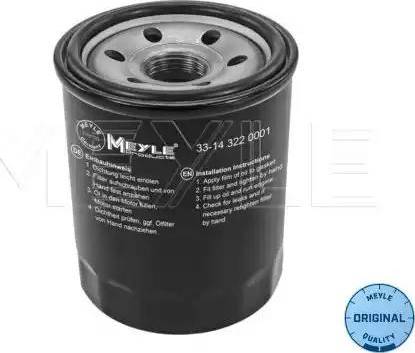 Meyle 33-14 322 0001 - Масляный фильтр autospares.lv