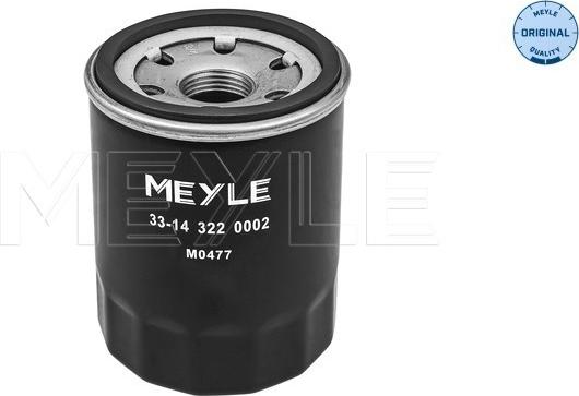 Meyle 33-14 322 0002 - Масляный фильтр autospares.lv