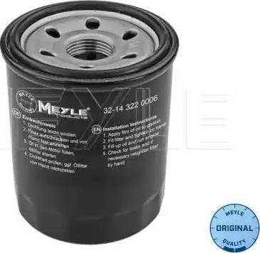 Meyle 32-14 322 0006 - Масляный фильтр autospares.lv