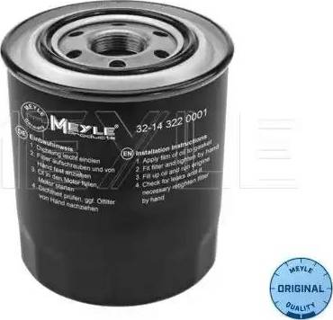 Meyle 32-14 322 0001 - Масляный фильтр autospares.lv