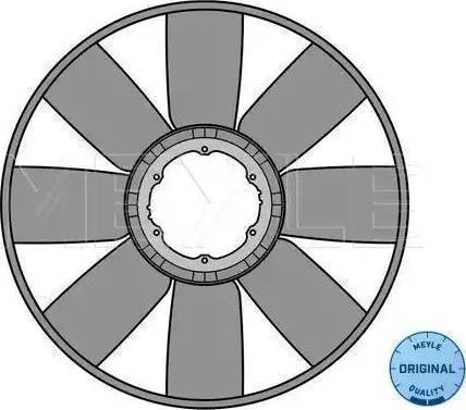 Meyle 234 232 0012 - Крыльчатка вентилятора, охлаждение двигателя autospares.lv