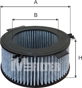 Mfilter A 958C - Фильтр воздуха в салоне autospares.lv