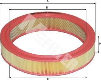 Mfilter A 546 - Воздушный фильтр, двигатель autospares.lv