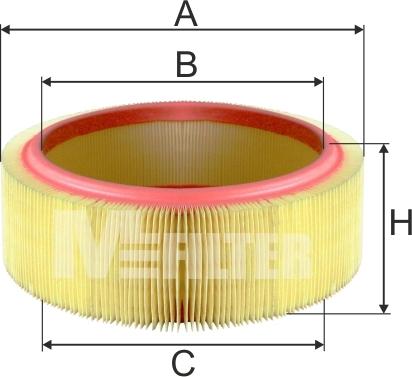 Mfilter A 580 - Воздушный фильтр, двигатель autospares.lv