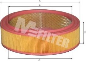 Mfilter A 104 - Воздушный фильтр, двигатель autospares.lv