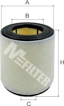 Mfilter A 8100 - Воздушный фильтр, двигатель autospares.lv