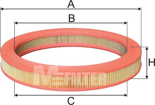 Mfilter A 271 - Воздушный фильтр, двигатель autospares.lv