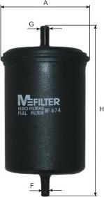 Mfilter BF 674 - Топливный фильтр autospares.lv