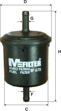Mfilter BF 675 - Топливный фильтр autospares.lv