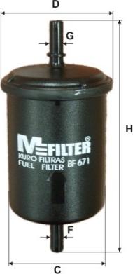 Mfilter BF 671 - Топливный фильтр autospares.lv