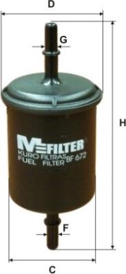 Mfilter BF 672 - Топливный фильтр autospares.lv