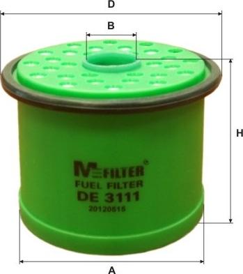 Mfilter DE 3111 - Топливный фильтр autospares.lv