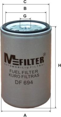 Mfilter DF 694 - Топливный фильтр autospares.lv